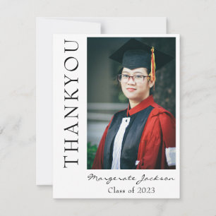 Lässiges Script und Abschluss Foto Vielen Dank Dankeskarte