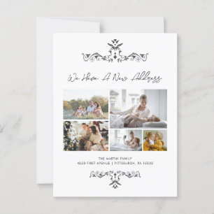 Lässiges Skript 5 Fotos Verzierte Bewegungsankündi Postkarte