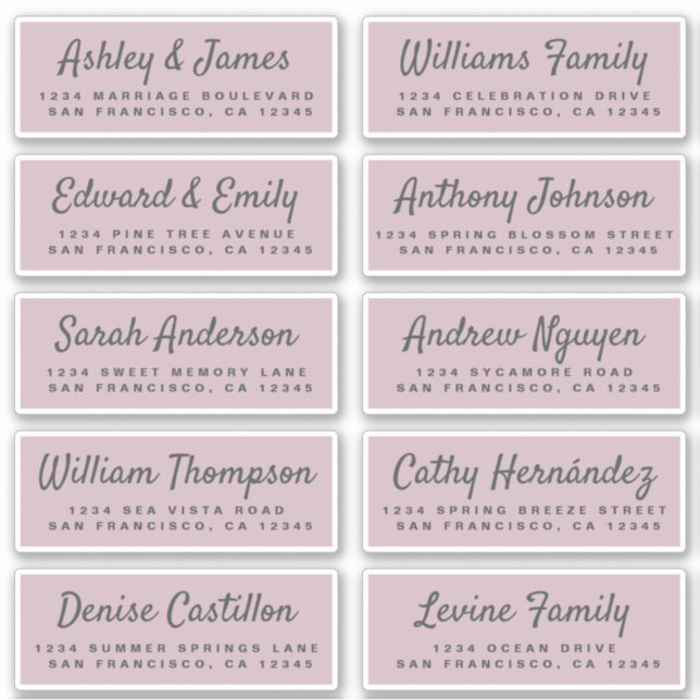 Lässiges Skript-Gästeschrift Aufkleber (Vorderseite)