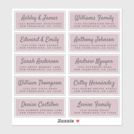 Lässiges Skript-Gästeschrift Aufkleber