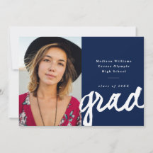 Lässiges Skript Grad | Einfaches Foto Abschluss