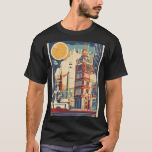 Lässiges unisex schwarz bedrucktes Hemd T-Shirt