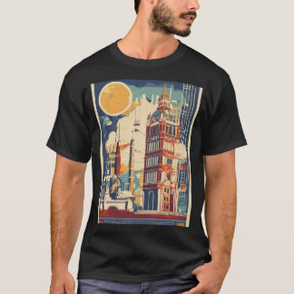 Lässiges unisex schwarz bedrucktes Hemd T-Shirt