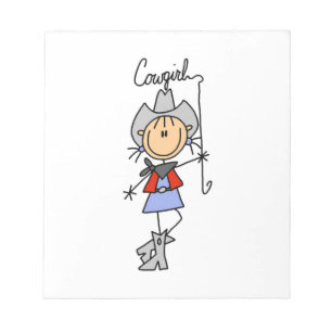 Lasso-Cowgirl-T-Shirts und Geschenke Notizblock
