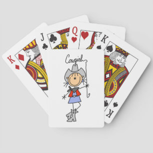 Lasso-Cowgirl-T-Shirts und Geschenke Spielkarten