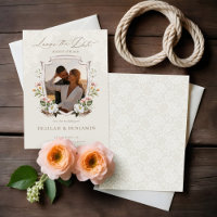 Lasso Das Date Boho Wasserfarbe Wappen Foto