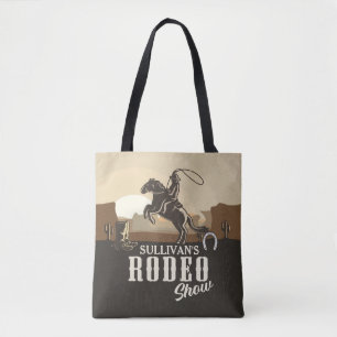 Lasso Roping Roundup ADD NAME Western Rodeo Show Tasche