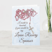 Lasso Rosary Sponsor Invitation for Catholic Wedd