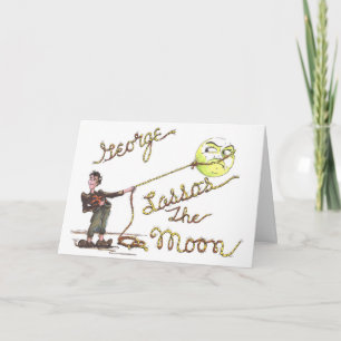 Lassos de George la carte de Noël de lune