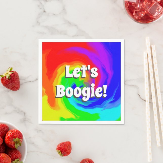 Lass's Boogie! Lebendige Hitzewelle zum Geburtstag Serviette (Beispiel)