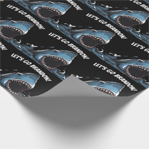 LASS'S BRANDON SHARK WRAPPING PAPIER GEHEN GESCHENKPAPIER