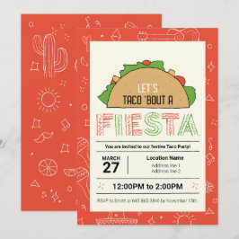Lass's Fiesta! Bearbeiten von Taco-Party Einladung