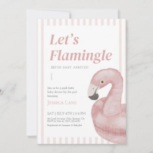 Lass's Flamingle Baby Shower Einladung