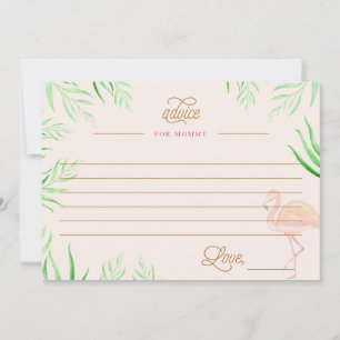 LASS'S FLAMINGLE BABY SHOWER FLAMINGO ADVICE CARD HINWEISKARTE