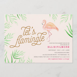 LASS'S FLAMINGLE BABY SHOWER FLAMINGO EINLADUNG