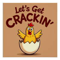 Lass's Get Crackin's Funny Chicken Farm Pun