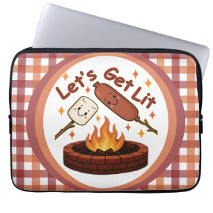 Lass's Get Lit Firepit - Niedlicher Marshmallow & Laptopschutzhülle