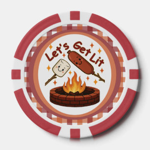 Lass's Get Lit Firepit - Niedlicher Marshmallow & Pokerchips