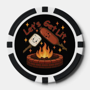 Lass's Get Lit Firepit - Niedlicher Marshmallow &  Pokerchips