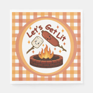 Lass's Get Lit Firepit - Niedlicher Marshmallow & Serviette