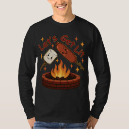 Lass's Get Lit Firepit - Niedlicher Marshmallow &  T-Shirt