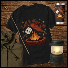 Lass's Get Lit Firepit - Niedlicher Marshmallow &  T-Shirt