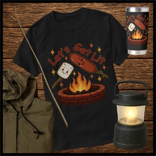 Lass's Get Lit Firepit - Niedlicher Marshmallow & T-Shirt