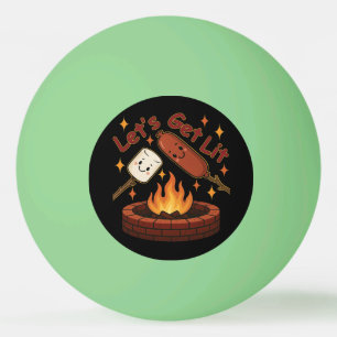 Lass's Get Lit Firepit - Niedlicher Marshmallow & Tischtennisball