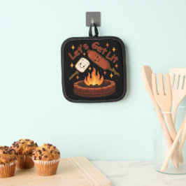 Lass's Get Lit Firepit - Niedlicher Marshmallow &  Topflappen