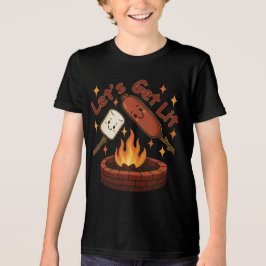 Lass's Get Lit Firepit - Niedlicher Marshmallow &  Tri-Blend Shirt