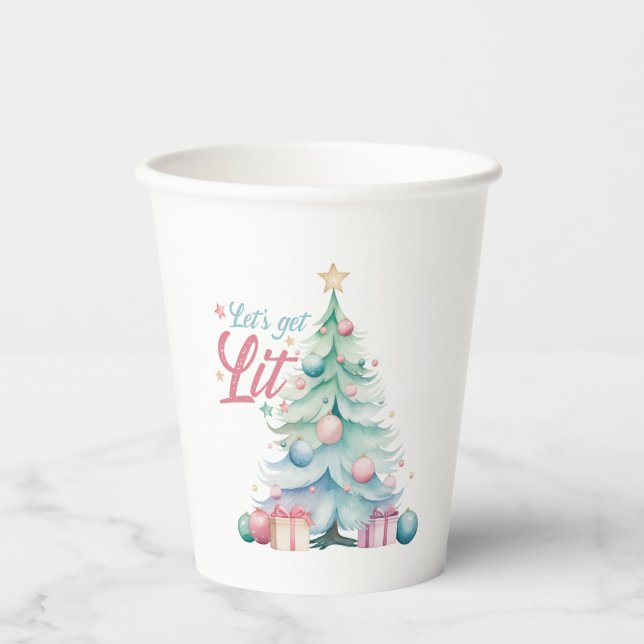Lass's Get Lit Pappbecher (Vorderseite)