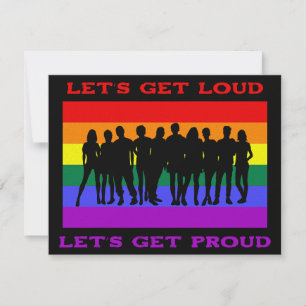 Lass's Get Loud, Lass's Get Proud LGBTQ Pride Karte