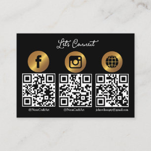 Lass's Get Social Moderner QR-Code Visitenkarte