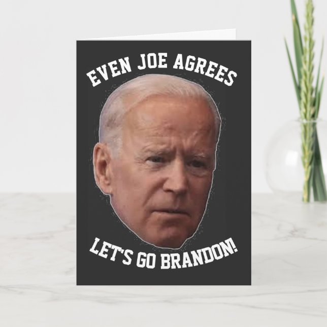 LASS'S GO BRANDON BIDEN VEREINBART BIRTHDAY Card Karte (Vorderseite)