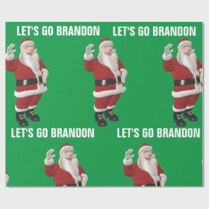 LASS'S GO BRANDON CHRISTMAS SANTA Wrapping Paper Geschenkpapier