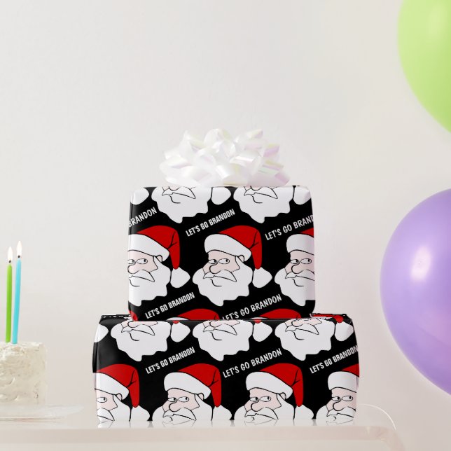 LASS'S GO BRANDON CHRISTMAS SANTA Wrapping Paper Geschenkpapier (Partygeschenke)