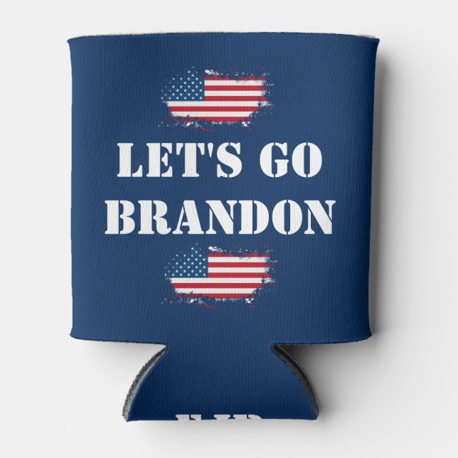 LASS'S GO BRANDON kann kühler blau Dosenkühler (Vorderseite)