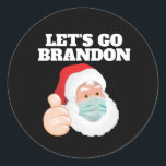 LASS'S GO BRANDON SANTA CHRISTMAS STICKERS<br><div class="desc">LET'S GO BRANDON SANTA STICKERS</div>