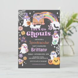 Lass''s Go Ghouls Hippie Halloween-Party Einladung