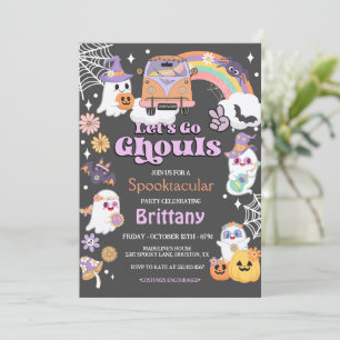 Lass''s Go Ghouls Hippie Halloween-Party Einladung