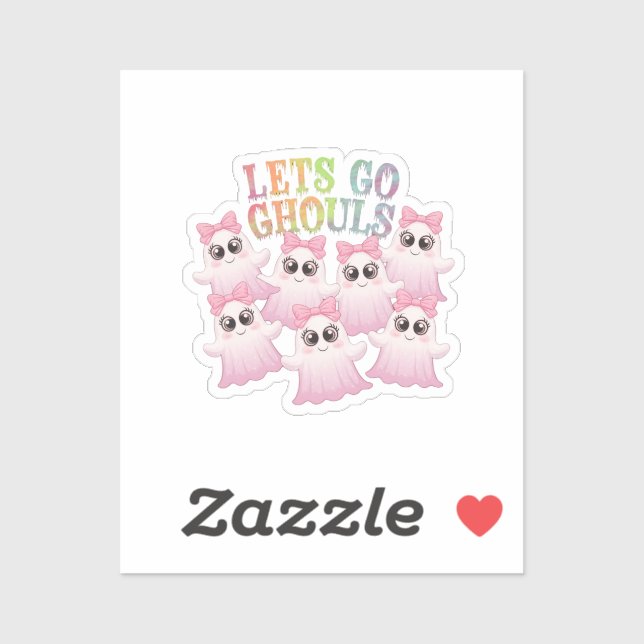 Lass's Go Ghouls - Niedlich & Funny Halloween Aufkleber (Blatt)