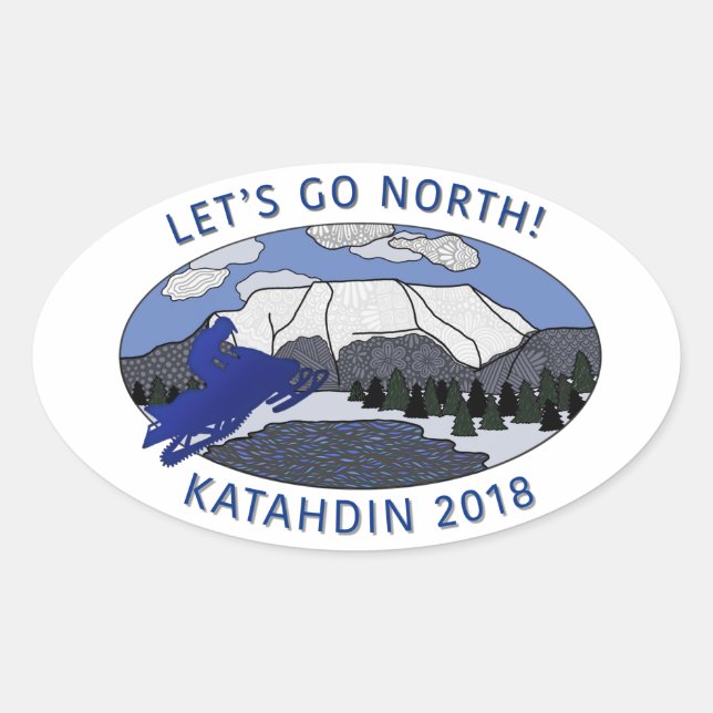 LASS'S GO NORTH Aufkleber (Vorderseite)