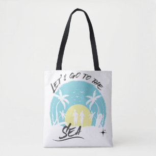 Lass's Go to the Sea - Retro Tropical Beach Runnin Tasche