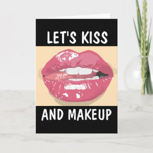 LASS'S KISS UND MAKEUP-KARTE FÜR IHN KARTE