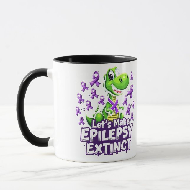 Lass's Make Epilepsy Extinct Awareness Dinosaurier Tasse (Links)