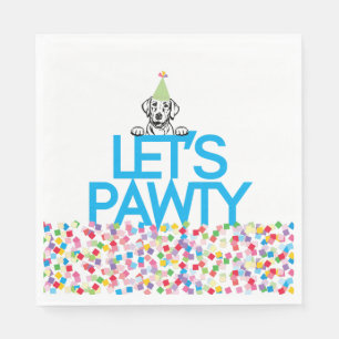 "Lass's PAWTY" Labrador Party Luncheon Napkins Serviette