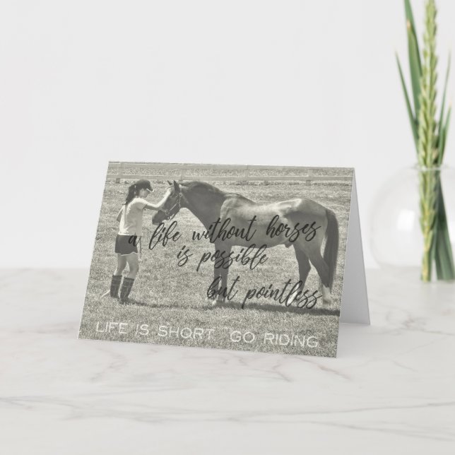LASS'S RIDE Grußkarte Dankeskarte (Vorderseite)