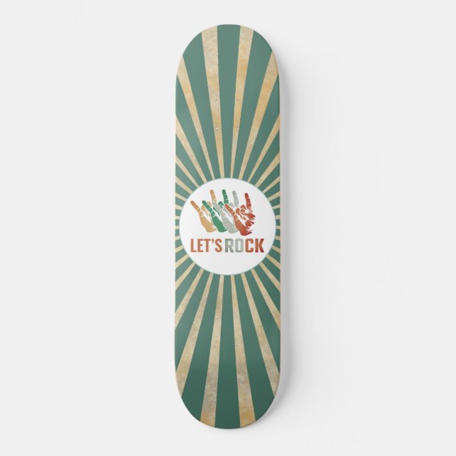 Lass's Rock and Roll Vintag Skateboard (Vorderseite)