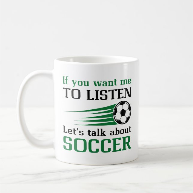 Lass's Talk über Fußball Kaffeetasse (Links)