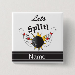 Lässt aufgeteilten des Bowlings-Button-und Ball- Button